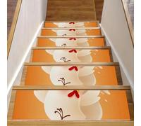 Eslifey Funny Animal Pollo volante gradini per scale in legno, confezione da 15, 76,2 x 20,3 cm, antiscivolo, per interni, per cani, bambini, anziani, con adesivo riutilizzabile