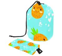 Eslifey Grande borsa di trucco del cordone del barilotto, borsa cosmetica di viaggio del modello dell'uva del fumetto divertente borsa portatile, Multicolore 8., 9.9x6.9in/25.2x17.6cm