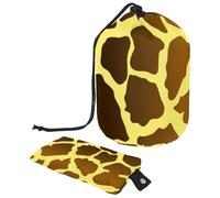 Eslifey Grande borsa di trucco del cordone del barilotto, borsa cosmetica di viaggio del modello sveglio della frutta della pera gialla che compone, Multicolore 4., 9.9x6.9in/25.2x17.6cm