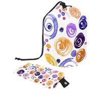 Eslifey Grande borsa di trucco del cordone del barilotto, borsa cosmetica portatile di viaggio del fiore della gru bianca che sboccia la borsa dell'organizzatore, Multicolore 10.,
