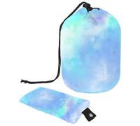 Eslifey Grande borsa di trucco del cordone del barilotto, borsa cosmetica portatile di viaggio del fiore della gru bianca che sboccia la borsa dell'organizzatore, Multicolore 2., 9.9x6.9in/25.2x17.6cm