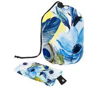 Eslifey Grande borsa di trucco del cordone del barilotto, borsa cosmetica portatile di viaggio del fiore della gru bianca che sboccia la borsa dell'organizzatore, Multicolore 7, 9.9x6.9in/25.2x17.6cm