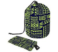 Eslifey Grande borsa di trucco del cordone del barilotto, borsa cosmetica portatile di viaggio del modello del cactus del cowboy che compone, Multicolore 3, 9.9x6.9in/25.2x17.6cm