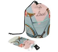 Eslifey Grande borsa di trucco del cordone del barilotto, borsa cosmetica portatile di viaggio del modello dell'anguria rosa che compone la borsa, Multicolore 10., 9.9x6.9in/25.2x17.6cm