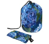 Eslifey Grande borsa di trucco del cordone del barilotto, borsa cosmetica portatile di viaggio del modello delle ortensie di musica compone la borsa, Multicolore, 9.9x6.9in/25.2x17.6cm