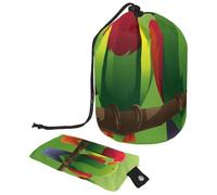 Eslifey Grande borsa di trucco del cordone del barilotto, borsa cosmetica portatile di viaggio della coppia dei pappagalli compone la borsa, Multicolore, 9.9x6.9in/25.2x17.6cm