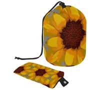 Eslifey Grande borsa per il trucco con coulisse, borsa per cosmetici da viaggio con stella marina e faro, Multicolore 8., 9.9x6.9in/25.2x17.6cm