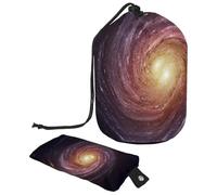 Eslifey Grande borsa per il trucco con coulisse, borsa per cosmetici da viaggio con uccelli esotici, fenicottero, pappagallo, tucano, Multicolore 5., 9.9x6.9in/25.2x17.6cm