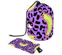 Eslifey Grande borsa per il trucco con coulisse, motivo: cavalli bianchi che corrono di notte, borsa cosmetica portatile per trucco, Multicolore 6., 9.9x6.9in/25.2x17.6cm