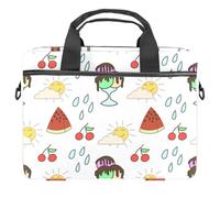 Eslifey Nota musicale con Butterlfy Custodia per laptop Borsa a tracolla portatile Messenger valigetta w/tracolla maniglia, 13 14 pollici, Multicolore 9, 11x14.5x1.2in /28x36.8x3 cm