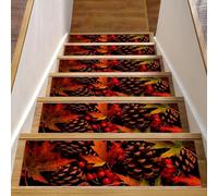 Eslifey Pigna - Set di 15 gradini per scale in legno, 76,2 x 20,3 cm, antiscivolo, per interni, per cani, bambini, anziani, con adesivo riutilizzabile