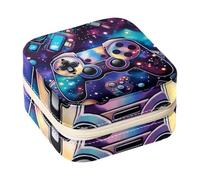 Eslifey Portatile Viaggio Mini Jewelry Box Gamer Controller Galaxy Modelli Piccolo Jewelry Case per le Donne Anello di Cuoio Organizzatore