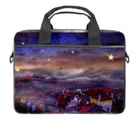 Eslifey Red Vintage Scales Pattern Laptop Case Bag Sleeve Borsa a tracolla portatile Messenger Cartella w/Strap Maniglia, 13 14 pollici, Multicolore 9, 11x14.5x1.2in /28x36.8x3 cm