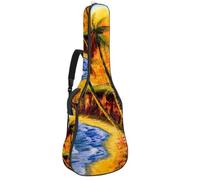 Eslifey Seacoast - Borsa per chitarra acustica con tracolla regolabile, pittura a olio, 40 41 42 pollici, Colore 1, 42.9x16.9x4.7 in