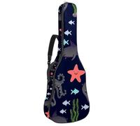 Eslifey Seacoast - Borsa per chitarra acustica con tracolla regolabile, pittura a olio, 40 41 42 pollici, Colore 4, 42.9x16.9x4.7 in