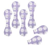 Eslifey Set di 6 segnalibri magnetici Kawaii con fiocco di neve, colore bianco, divertenti marcatori per pagine facciali, in pelle, accessori per libri, studenti, insegnanti, lettura