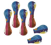 Eslifey Set di 6 segnalibri magnetici, set di segnalibri magnetici a forma di gatto, in pelle, accessori per libri, studenti, insegnanti, lettura