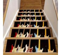 Eslifey Tappetini per scale in legno per strumenti musicali, per chitarra, confezione da 15, 76,2 x 20,3 cm, antiscivolo, per interni, per cani, bambini, anziani, con adesivo riutilizzabile