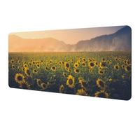 Eslifey Tappetino per mouse extra large, campo di girasole, tappetino per mouse esteso da scrivania con base in gomma antiscivolo, protezione per gamer, ufficio e casa, 40 x 89,5 cm