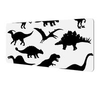 Eslifey Tappetino per mouse extra large, con sagoma di dinosauri e mostri del giurassico, tappetino per mouse esteso da scrivania con base in gomma antiscivolo, protezione per scrivania, per gamer