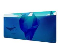 Eslifey Tappetino per mouse extra large, il pinguino polo sud iceberg balena subacquea esteso tappetino per mouse da scrivania con base in gomma antiscivolo, tappetino protettivo per gamer, ufficio e