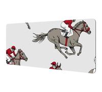 Eslifey Tappetino per mouse extra large, il tappetino per mouse esteso con cavallo e cavaliere con base in gomma antiscivolo, protezione per gamer, ufficio e casa, 40 x 89,5 cm