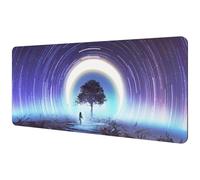 Eslifey Tappetino per mouse extra large, motivo: albero magico contro i sentieri stellari, con base in gomma antiscivolo, protezione per gamer, ufficio e casa, 40 x 89,5 cm