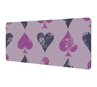 Eslifey Tappetino per mouse extra large, motivo astratto macchina da poker nero viola, tappetino per mouse esteso da scrivania con base in gomma antiscivolo, protezione per gamer, ufficio e casa, 40 x