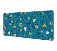 Eslifey Tappetino per mouse extra large, motivo cielo notturno con stelle, tappetino per mouse esteso da scrivania con base in gomma antiscivolo, protezione per gamer, ufficio e casa, 40 x 89,5 cm