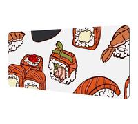 Eslifey Tappetino per mouse extra large, motivo cucina giapponese sushi, tappetino per mouse esteso da scrivania con base in gomma antiscivolo, protezione per gamer, ufficio e casa, 40 x 89,5 cm
