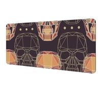 Eslifey Tappetino per mouse extra large, motivo macchina geometrica con teschio, tappetino per mouse da scrivania con base in gomma antiscivolo, protezione per gamer, ufficio e casa, 40 x 89,5 cm