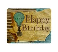 Eslifey Tappetino per mouse rettangolare, con scritta "Happy Birthday", con base in gomma antiscivolo, protezione per gamer, ufficio e casa, 28 x 22,9 cm
