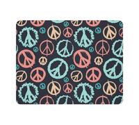 Eslifey Tappetino per mouse rettangolare, con scritta "No War Peace Sign", tappetino per mouse esteso da scrivania con base in gomma antiscivolo, protezione per gamer, ufficio e casa, 28 x 22,9 cm