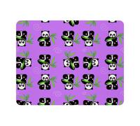 Eslifey Tappetino per mouse rettangolare, con simpatico panda mangiare, in bambù, con base in gomma antiscivolo, protezione per gamer, ufficio e casa, 28 x 22,9 cm