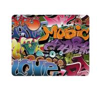 Eslifey Tappetino per mouse rettangolare, design graffiti, tappetino per mouse esteso con base in gomma antiscivolo, protezione per scrivania, per gamer, ufficio e casa, 28 x 22,9 cm