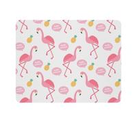 Eslifey Tappetino per mouse rettangolare, Hello Summer Pink Flamingo Pinepple, tappetino per mouse esteso da scrivania con base in gomma antiscivolo, protezione per scrivania, per gamer, ufficio e