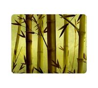 Eslifey Tappetino per mouse rettangolare, motivo foresta di bambù, con base in gomma antiscivolo, protezione per scrivania, per gamer, ufficio e casa, 28 x 22,9 cm