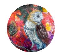 Eslifey Tappeto a pelo lungo extra large, morbido, a pelo lungo, 160 cm, per soggiorno e camera da letto, decorazione per la casa e il corridoio, motivo barbagianni e uccello