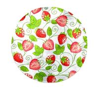 Eslifey Tappeto a pelo lungo extra large, morbido, a pelo lungo, 160 cm, per soggiorno e camera da letto, decorazione per la casa e il corridoio, con fragole estive