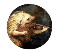 Eslifey Tappeto a pelo lungo extra large, morbido, a pelo lungo, 160 cm, per soggiorno e camera da letto, decorazione per la casa, corridoio, riccio che suona il violino