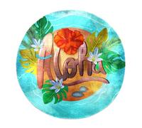 Eslifey Tappeto a pelo lungo extra large, morbido, a pelo lungo, 160 cm, per soggiorno e camera da letto, decorazione per la casa, corridoio, hawaiano, Aloha