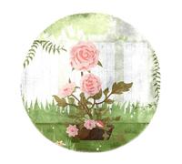 Eslifey Tappeto a pelo lungo extra large, morbido, a pelo lungo, 160 cm, per soggiorno e camera da letto, decorazione per la casa, corridoio, motivo fiori di camelia