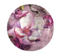 Eslifey Tappeto a pelo lungo extra large, morbido, a pelo lungo, 160 cm, per soggiorno e camera da letto, decorazione per la casa, corridoio, motivo fiori di magnolia