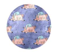 Eslifey Tappeto a pelo lungo extra large, morbido, a pelo lungo, 160 cm, per soggiorno e camera da letto, decorazione per la casa e il corridoio, motivo maialino che dorme divertente