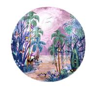 Eslifey Tappeto a pelo lungo extra large, morbido, a pelo lungo, 160 cm, per soggiorno e camera da letto, decorazione per la casa, corridoio, colore: viola foresta nebbiosa