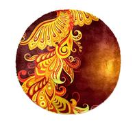 Eslifey Tappeto a pelo lungo extra large, morbido, a pelo lungo, 160 cm, per soggiorno e camera da letto, decorazione per la casa e il corridoio, motivo mitico uccello fenice