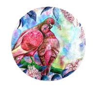 Eslifey Tappeto moderno a pelo lungo, grande, soffice, decorazione per soggiorno e camera da letto, coppia di colombe che si baciano, tappeto a pelo lungo da 120 cm