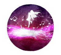 Eslifey Tappeto moderno a pelo lungo, grande, soffice, decorazione per soggiorno e camera da letto, motivo fatina magica che balla con musica, tappeto a pelo lungo da 120 cm