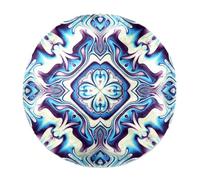 Eslifey Tappeto moderno a pelo lungo, grande, soffice, decorazione per soggiorno e camera da letto, motivo astratto, quadrato, simmetrico, tappeto a pelo lungo, 120 cm