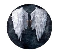 Eslifey Tappeto moderno a pelo lungo, morbido, decorazione per soggiorno e camera da letto, con ali d'angelo spezzate, 120 cm